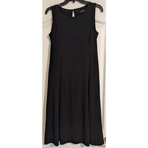 Susan Graver Petite Black Liquid Knit Dress PS Sleeveless Everyday Comfort
